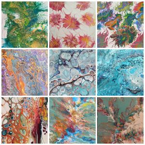 acrylique pouring beaujolais