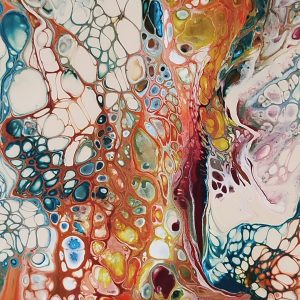 acrylique pouring beaujolais