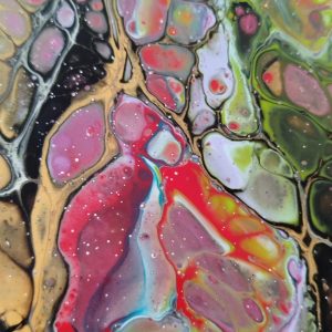 acrylique pouring beaujolais