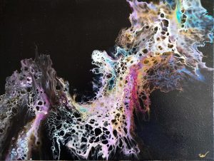 acrylique pouring beaujolais