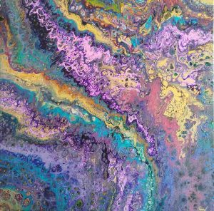 acrylique pouring beaujolais