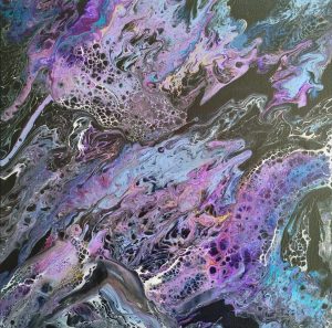 acrylique pouring beaujolais